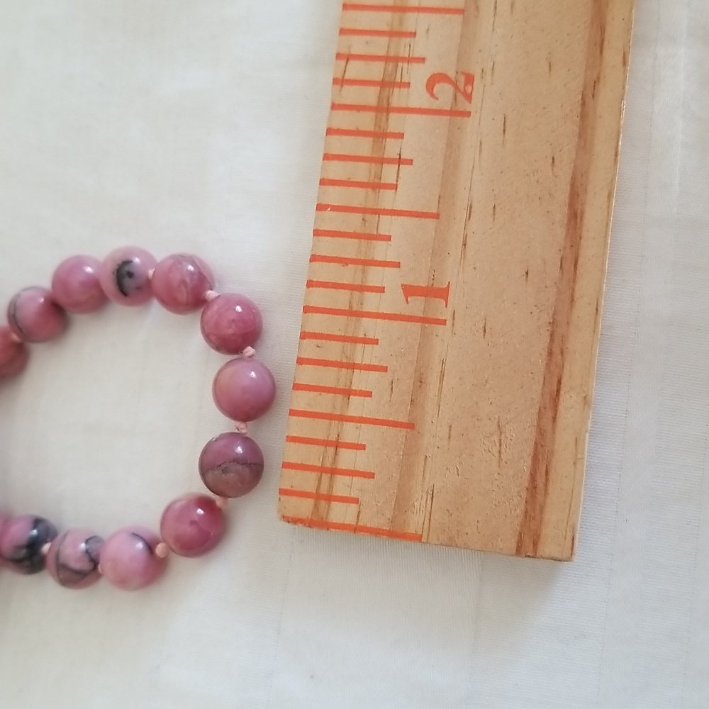 Silver Rhodonite Stone Necklace - Picture 5 of 5